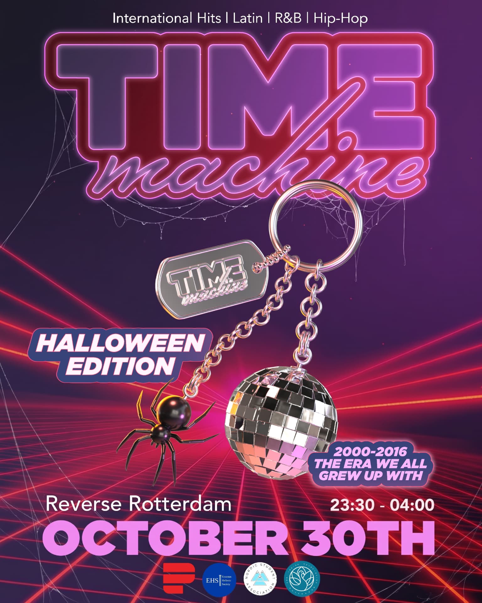 Time Machine Rotterdam Halloween event flyer