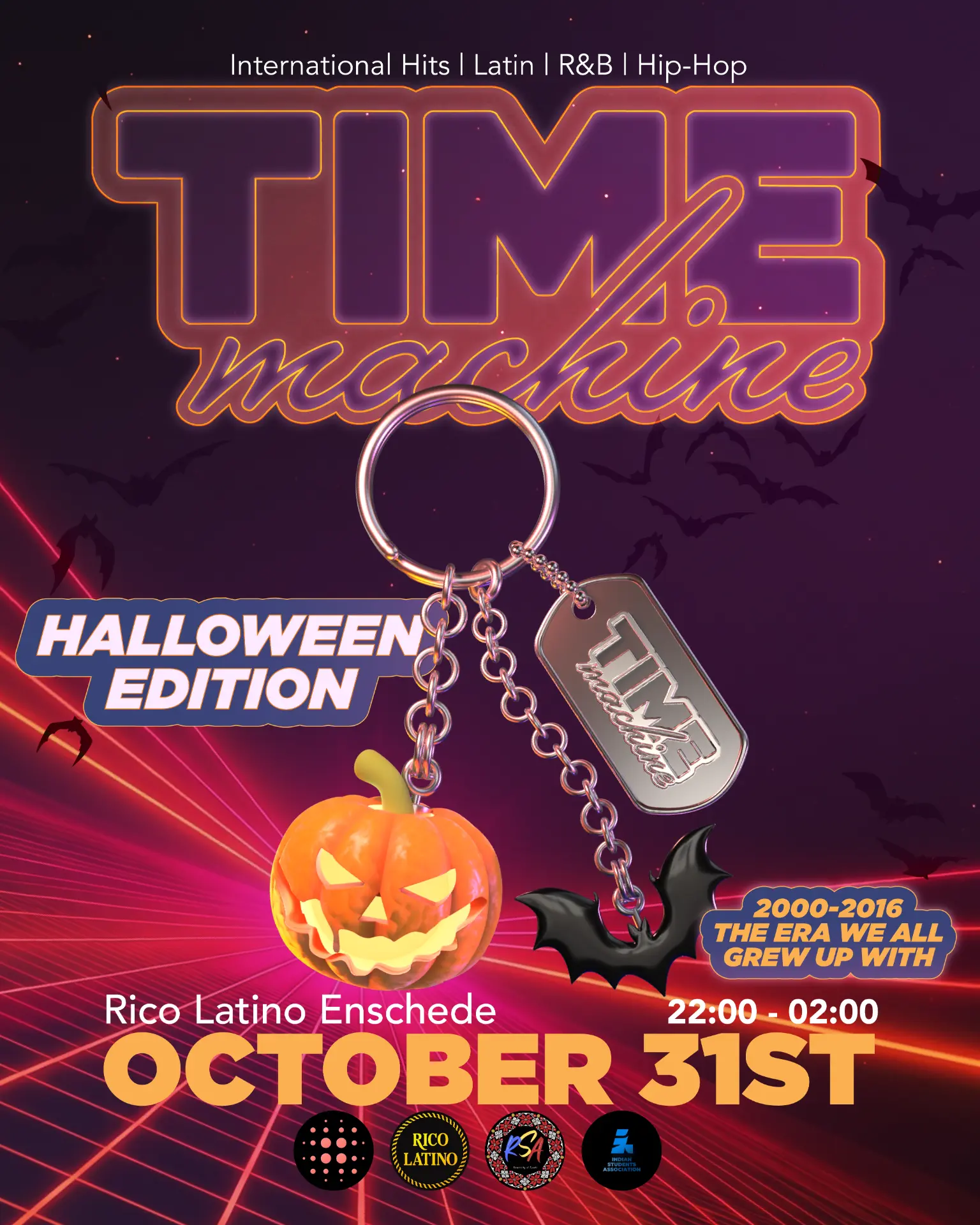 Time Machine Enschede Halloween event flyer